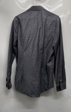 Load image into Gallery viewer, Express Mens Dark Gray Long Sleeve Collared Button-Up Shirt Size Small

