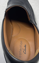 Load image into Gallery viewer, Clarks Mens Tilden Free Black Leather Square Toe Slip-On Loafer Shoes Size 9W
