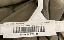 Load image into Gallery viewer, H&amp;M Womens Green Pleated Front Slash Pocket Regular Fit Trouser Pants Size 4
