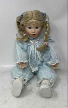 Load image into Gallery viewer, Vintage Collectible Braided Blonde Hair And Blue Eyes Porcelain Girl Doll
