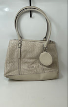 Load image into Gallery viewer, Guess Womens Beige &amp; White Monogram Double Handle Shoulder Bag With Coin Wallet
