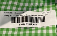 Load image into Gallery viewer, Tommy Hilfiger Mens Green White Gingham Long Sleeve Button-Up Shirt Size 4XL
