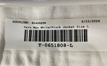 Load image into Gallery viewer, Zara Mens White Black Cotton Long Sleeve Button Front Collared Jacket Size Large
