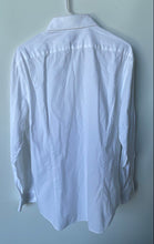 Load image into Gallery viewer, Calvin Klein Mens White Stretch Long Sleeve Spread Collar Dress Shirt Size L
