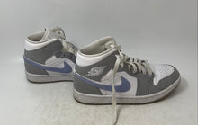 Load image into Gallery viewer, Nike Womens Air Jordan 1 Mid BQ6472-105 White Gray Lace-Up Sneaker Shoes Size 8
