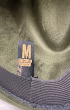Load image into Gallery viewer, Unbranded Mens Olive Green Suede Wide Brim Adjustable Fedora Hat Size M
