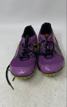 Load image into Gallery viewer, Puma Womens Complete TFX Sprint 3 Purple Yellow Lace-Up Track Spikes Size 7W
