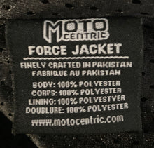 Load image into Gallery viewer, MotoCentric Mens Black Long Sleeve Force Motorcycle Jacket Size Large
