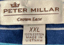 Load image into Gallery viewer, Peter Millar Mens Blue Multi Striped Cotton Short Sleeve Polo Shirt Size XXL
