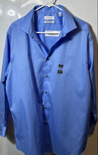 Load image into Gallery viewer, Calvin Klein Mens Blue Slim Fit Stretch Long Sleeve Dress Shirt Size XL 17.5
