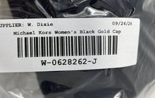 Load image into Gallery viewer, Michael Kors Womens Black Gold Adjustable Baseball Cap One Size Fits All
