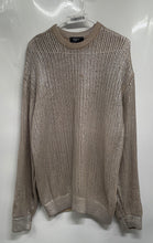 Load image into Gallery viewer, Forever 21 Mens Beige Long Sleeve Crew Neck Open Knitted Pullover Sweater Size L
