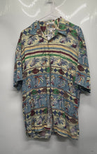 Load image into Gallery viewer, Pierre Cardin Mens Beige Floral Print Short Sleeve Button-Up Shirt Size L
