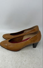 Load image into Gallery viewer, Bandolino Womens Brown Leather Slip-On Almond Toe Block Pump Heels Size 7.5M
