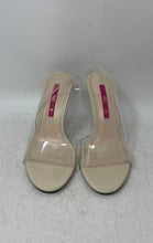 Load image into Gallery viewer, Zara Womens Clear Beige Stiletto Heel Slingback Sandals Size EUR 40
