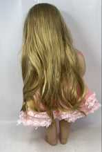 Load image into Gallery viewer, Blonde Hair Blue Eyes Little Girl Play Doll In Pink Dress For Girls
