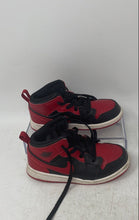 Load image into Gallery viewer, Nike Kids Air Jordan 1 Mid Red Black Lace-Up Sneakers Shoes Size 10C
