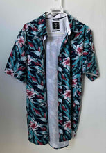Load image into Gallery viewer, Fried Denim Mens Multicolor Floral Slim Fit Collared Button-Up Shirt Size XL
