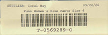 Load image into Gallery viewer, Puma Womens Blue Flat Front Slash Pockets Straight Leg Cropped Pants Size 4

