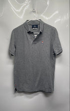 Load image into Gallery viewer, Psycho Bunny Mens Gray Cotton Short Sleeve Collared Button Polo Shirt Size 4
