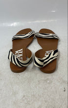 Load image into Gallery viewer, Zara Womens Black White Zebra Print Open Toe Slingback Sandals Size EUR 38
