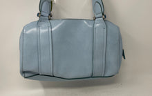 Load image into Gallery viewer, Mondani New York Womens Blue Patent Leather Double Handle Zip Top Shoulder Bag
