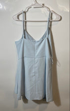 Load image into Gallery viewer, French Connection Womens Light Blue Spaghetti Strap Back Zip Mini Dress Size L
