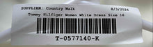 Load image into Gallery viewer, Tommy Hilfiger Womens White Sleeveless Diagonal Button Front Sheath Dress Sz 16
