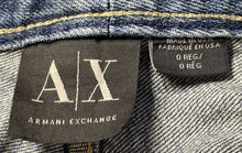 Load image into Gallery viewer, Armani Exchange Womens Blue Denim 5 Pocket Design Straight Jeans Pants Size 0R
