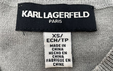 Load image into Gallery viewer, Karl Lagerfeld Womens Gray Knitted Cold Shoulder Sleeve Pullover Sweater Size XS
