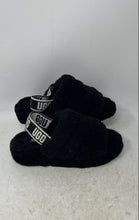 Load image into Gallery viewer, UGG Womens Fluff Yeah Black Slip-On Open Toe Flat Slide Sandals Size 6

