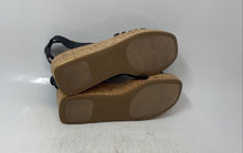 Load image into Gallery viewer, Franco Sarto Womens Beige Black Open Toe Wedge Platform Heels Size 10M
