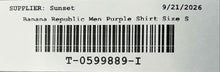 Load image into Gallery viewer, Banana Republic Mens Purple Cotton Untucked Slim Fit Button-Up Shirt Size S
