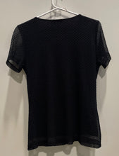Load image into Gallery viewer, Calvin Klein Womens Black Short Sleeve Crew Neck Blouse Top Size Medium
