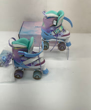 Load image into Gallery viewer, Nemone Kids Mermaid 4 Multicolor Adjustable Quad Wheel Roller Skates Sz S 28-31
