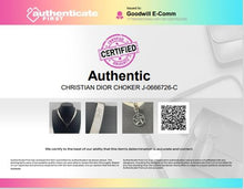 Load image into Gallery viewer, Authentic Dior Women's White Satin Ribbon/Silver Tone Necklace
