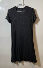 Load image into Gallery viewer, Forever 21 Womens Black White Striped Short Sleeve Pullover Mini Dress Size S

