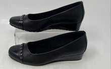 Load image into Gallery viewer, Anne Klein Womens Black Round Toe Slip-On Wedge Pump Heels Size 6M
