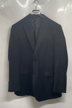 Load image into Gallery viewer, Giorgio Napoli Mens Black Notch Lapel Flap Pocket Two-Button Blazer Size 44L
