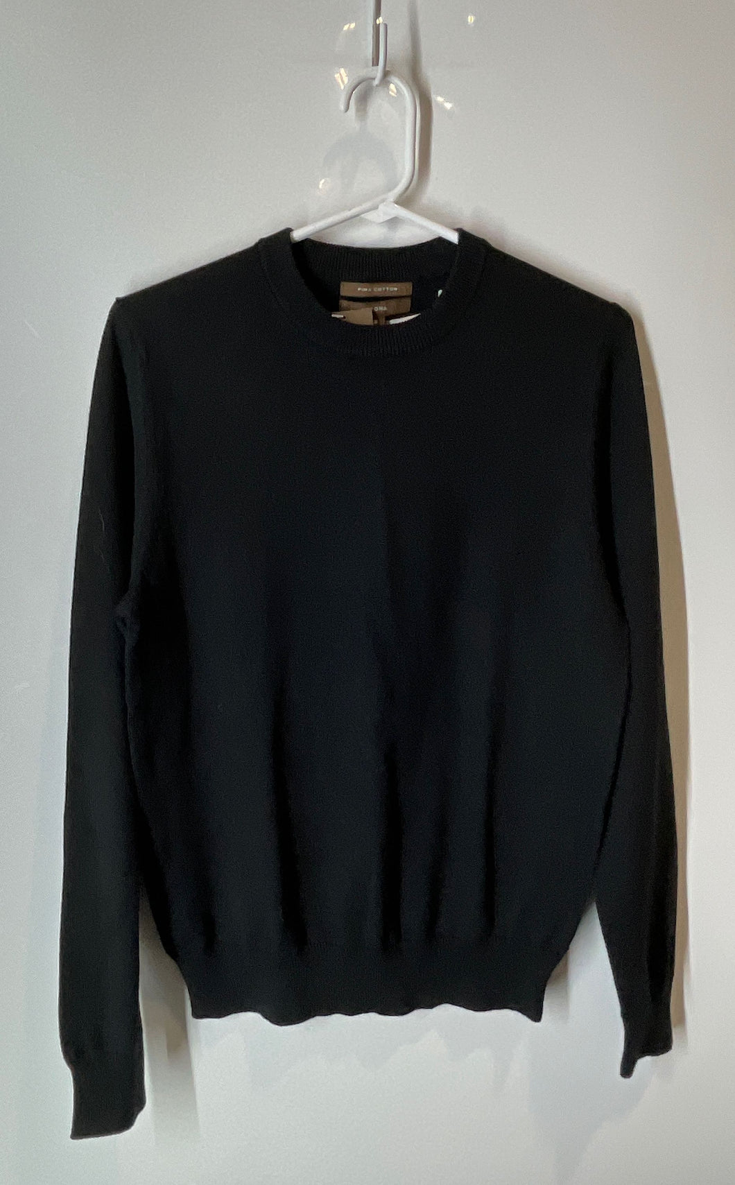 Merona Mens Black Knitted Long Sleeve Pullover Sweater Size Small