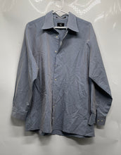 Load image into Gallery viewer, Calvin Klein Mens Blue Printed Long Sleeve Dress Shirt Size 16.5
