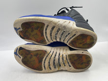 Load image into Gallery viewer, Authentic Nike Womens Air Jordan 12 Black Blue Sneaker Shoes Size 11.5 Stained
