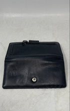 Load image into Gallery viewer, Womens Black Pebbled Genuine Leather Credit Card Slots Snap Bifold Wallet
