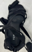 Load image into Gallery viewer, Torrid Womens Black Buckle Open Toe Zipper Rhinestone Strappy Heels Size 7.5 W
