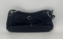 Load image into Gallery viewer, Alfani Womens Black Pebbled Leather Inner Pocket Magnetic Small Shoulder Purse
