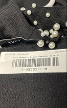 Load image into Gallery viewer, Zara Womens Black Pearl Embellished Knitted Pullover Sweater Size Large
