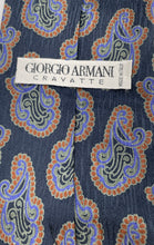 Load image into Gallery viewer, Giorgio Armani Mens Multicolor Printed Silk Adjustable Designer Tie
