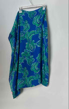 Load image into Gallery viewer, Lilly Pulitzer Womens Blue Green Paisley Print Lightweight Infinity Scarf
