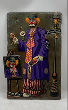 Load image into Gallery viewer, Lot Of 2 Pcs Hand Painted Circus Clown Art Signed Picture Frame Wallace Print
