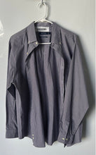 Load image into Gallery viewer, Nautica Mens Purple White Gingham Cotton Sanded Poplin Button-Up Shirt Size L
